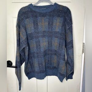 Vintage Blue Wool Blend Men’s Sweater Size Large